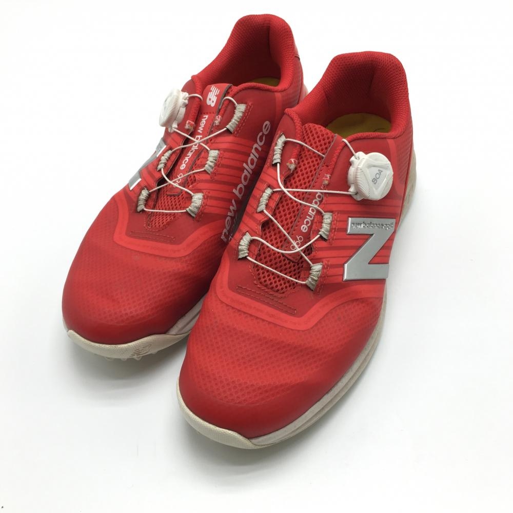 【美品】ニューバランス ゴルフシューズ レッド UGBS996R スパイクレス BOA メンズ 26.0 ゴルフウェア New Balance