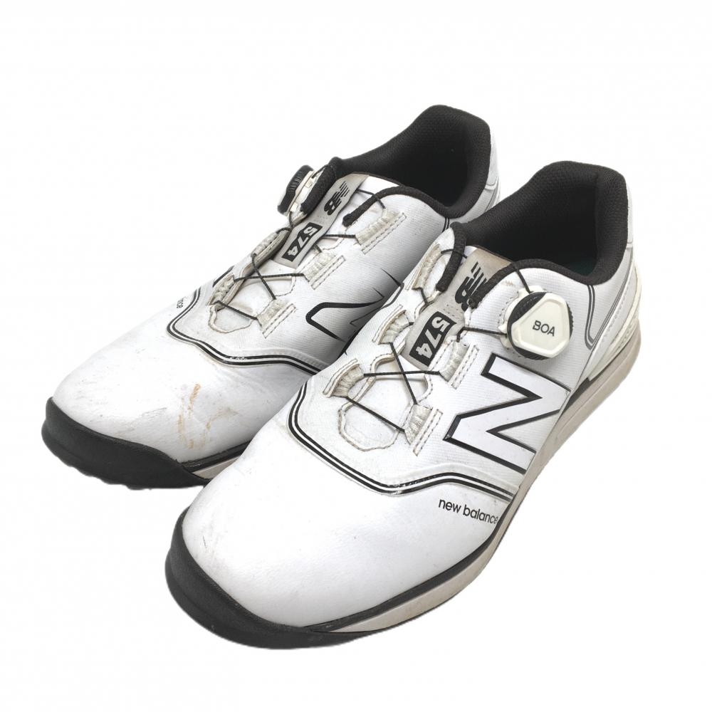 ニューバランス ゴルフシューズ 白×黒 UGB574A3 BOA ダイヤル式  メンズ 27.0 ゴルフウェア New Balance