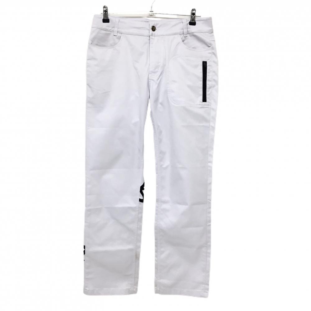 バーディーハント パンツ 白系 ビッグロゴ メンズ 32 ゴルフウェア Birdie hunt