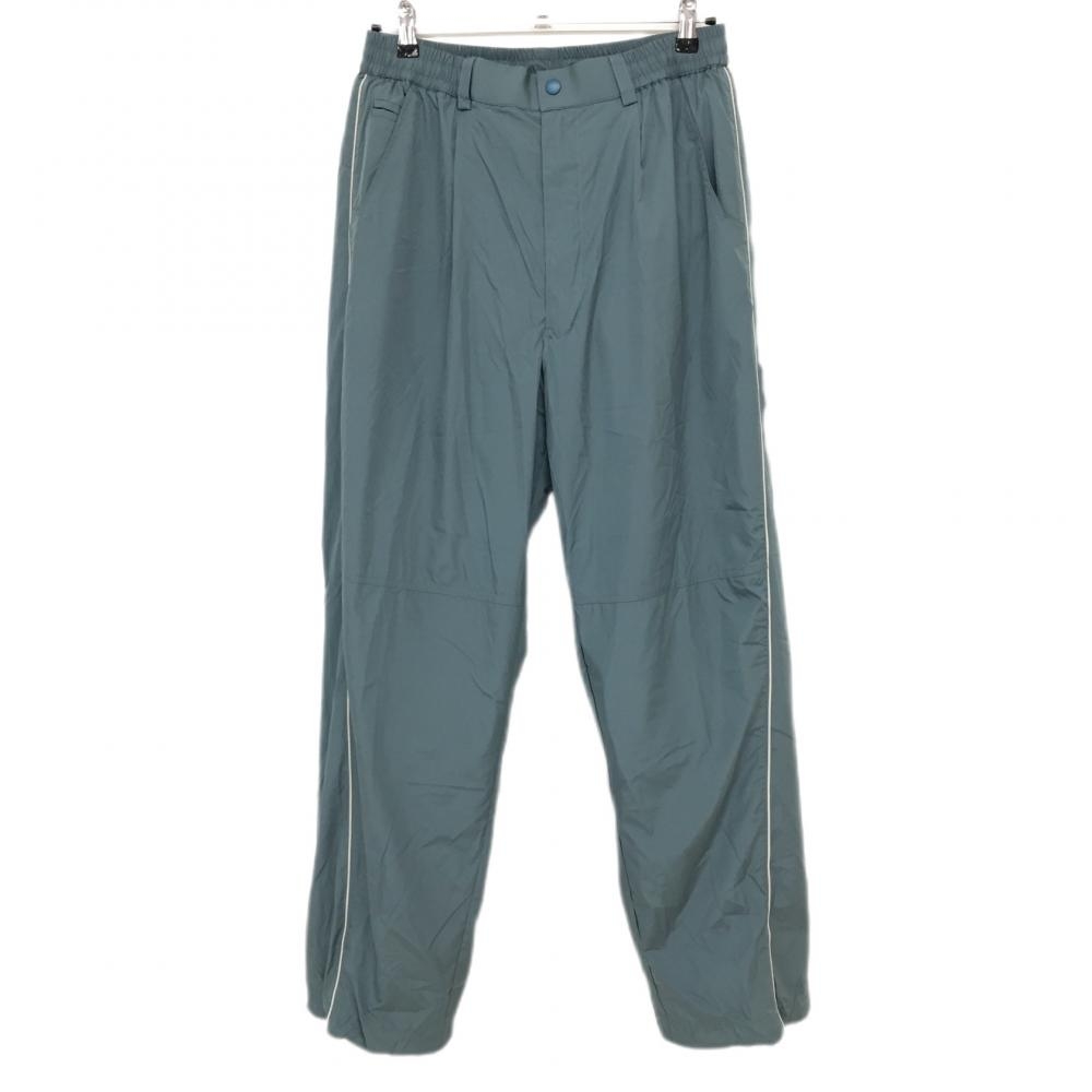 【超美品】パラディーゾ 2WAYパンツ グリーングレー ×白 サイドライン 裾ドローコード 裏地取り外し可 メンズ L ゴルフウェア Paradiso