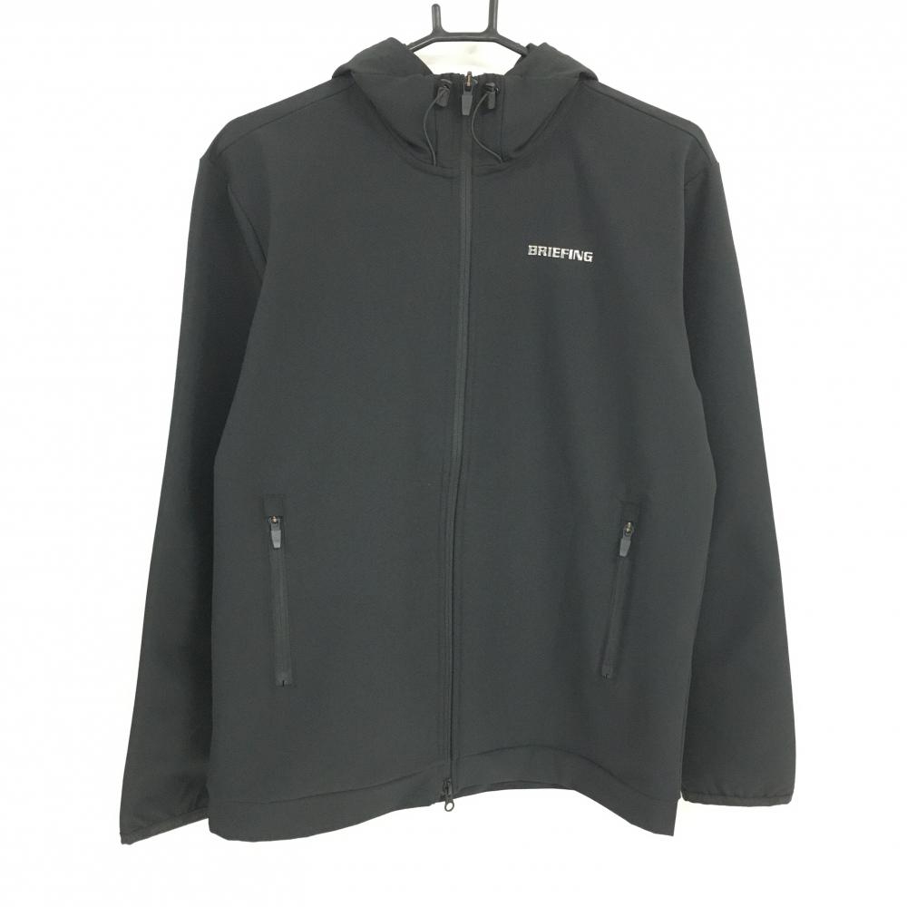 【美品】ブリーフィング ジップパーカー 黒 ジャケット メンズ M ゴルフウェア BRIEFING