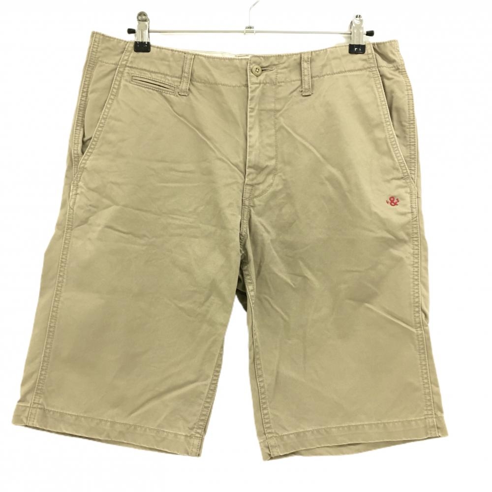 ラフアンドスウェル ハーフパンツ ベージュ コットン100％ メンズ L ゴルフウェア rough＆swell