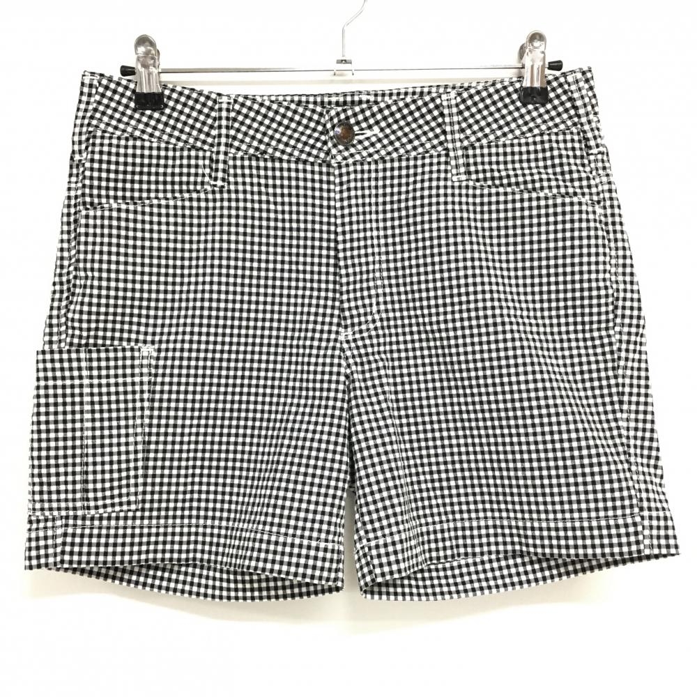 【美品】エドウィン ショートパンツ 黒×白 チェック Premire レディース 11 ゴルフウェア EDWIN GOLF