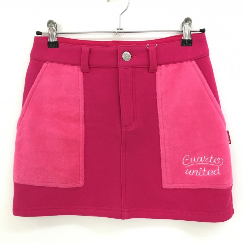 【新品】クアルトユナイテッド スカート ピンク 裏起毛 インナーパンツ付 ストレッチ レディース M ゴルフウェア CUARTO UNITED