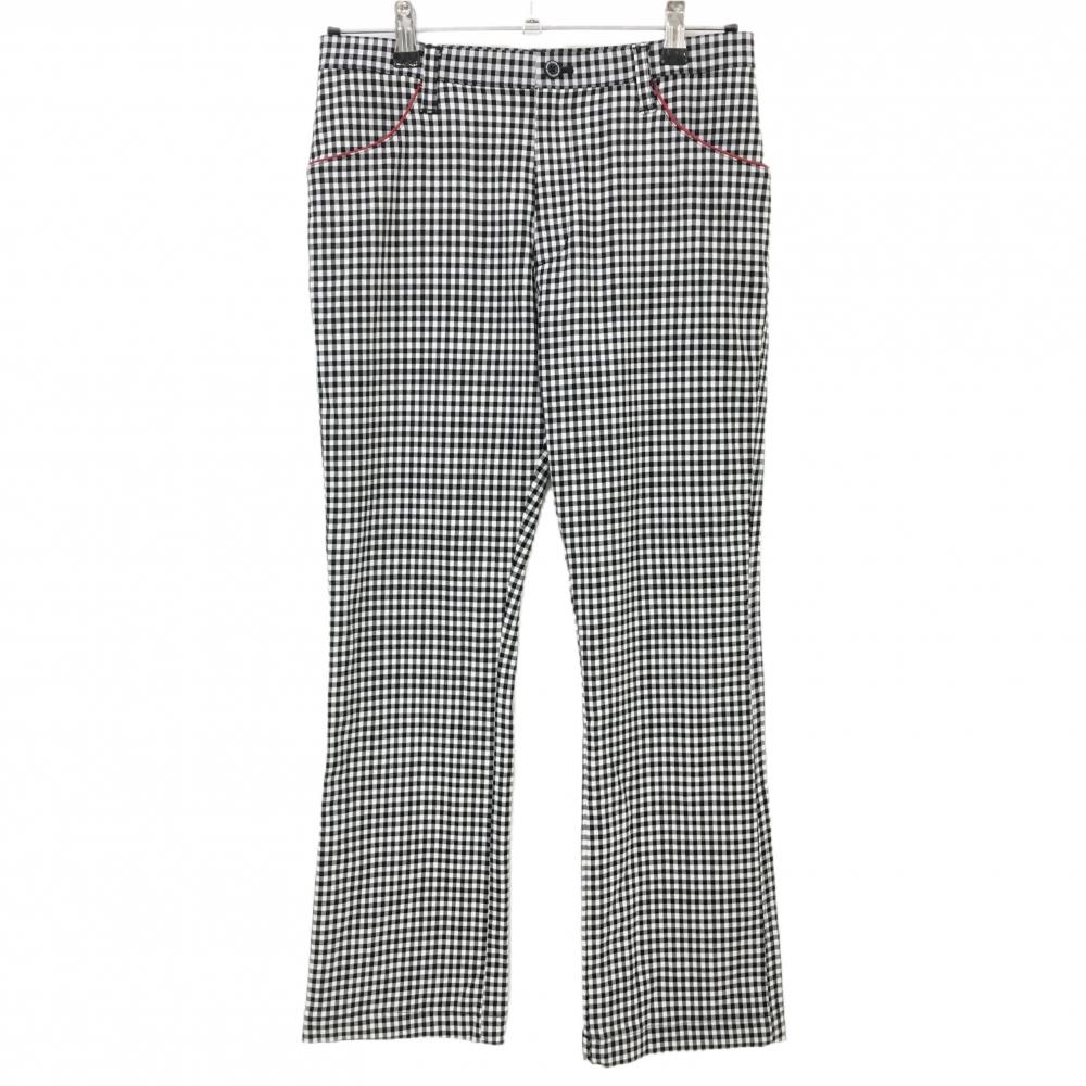 【美品】コルウィン パンツ 白×黒 バックロゴ レディース 11 ゴルフウェア Kolwin