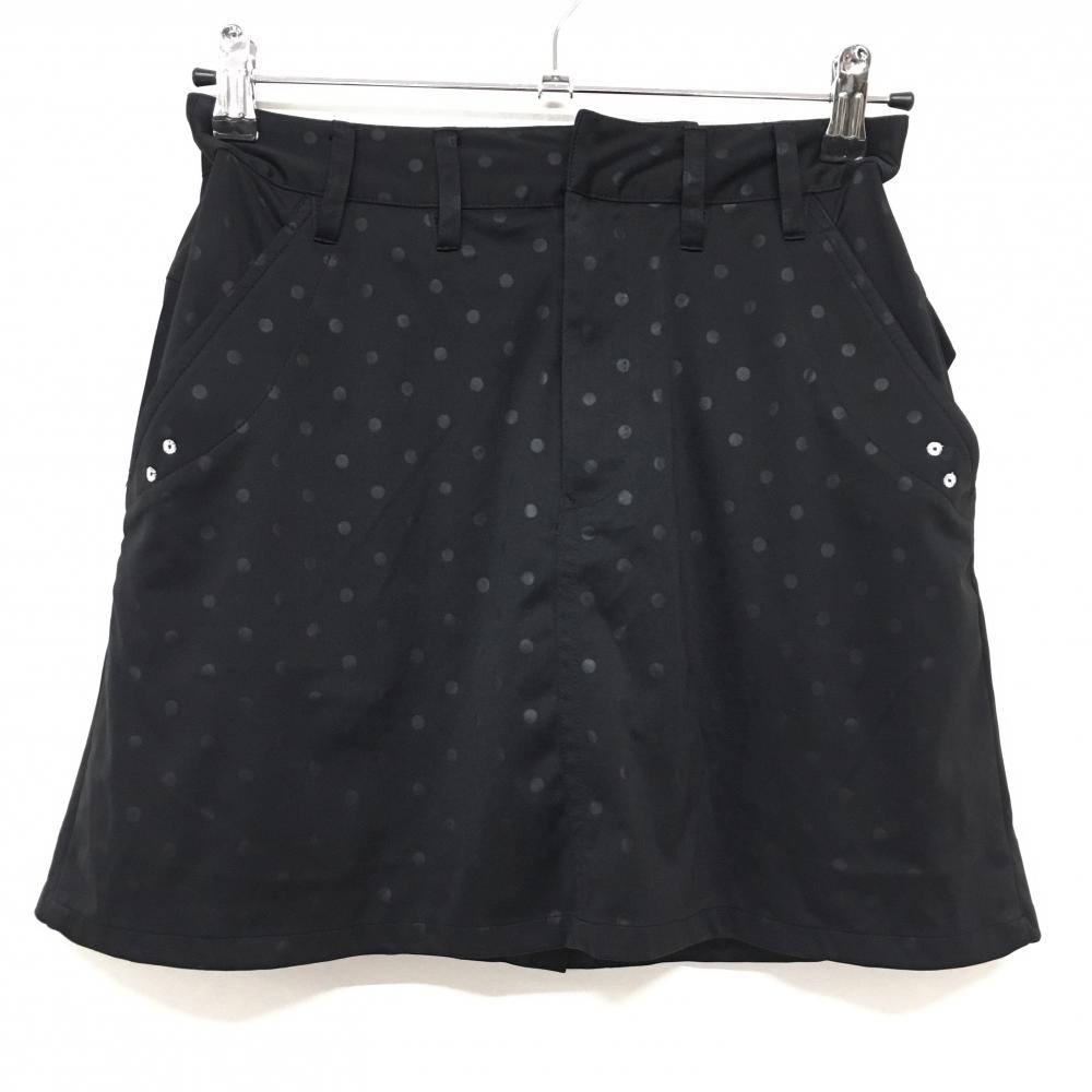 【超美品】コルウィン スカート 黒 ドット インナーパンツ付 レディース S ゴルフウェア Kolwin