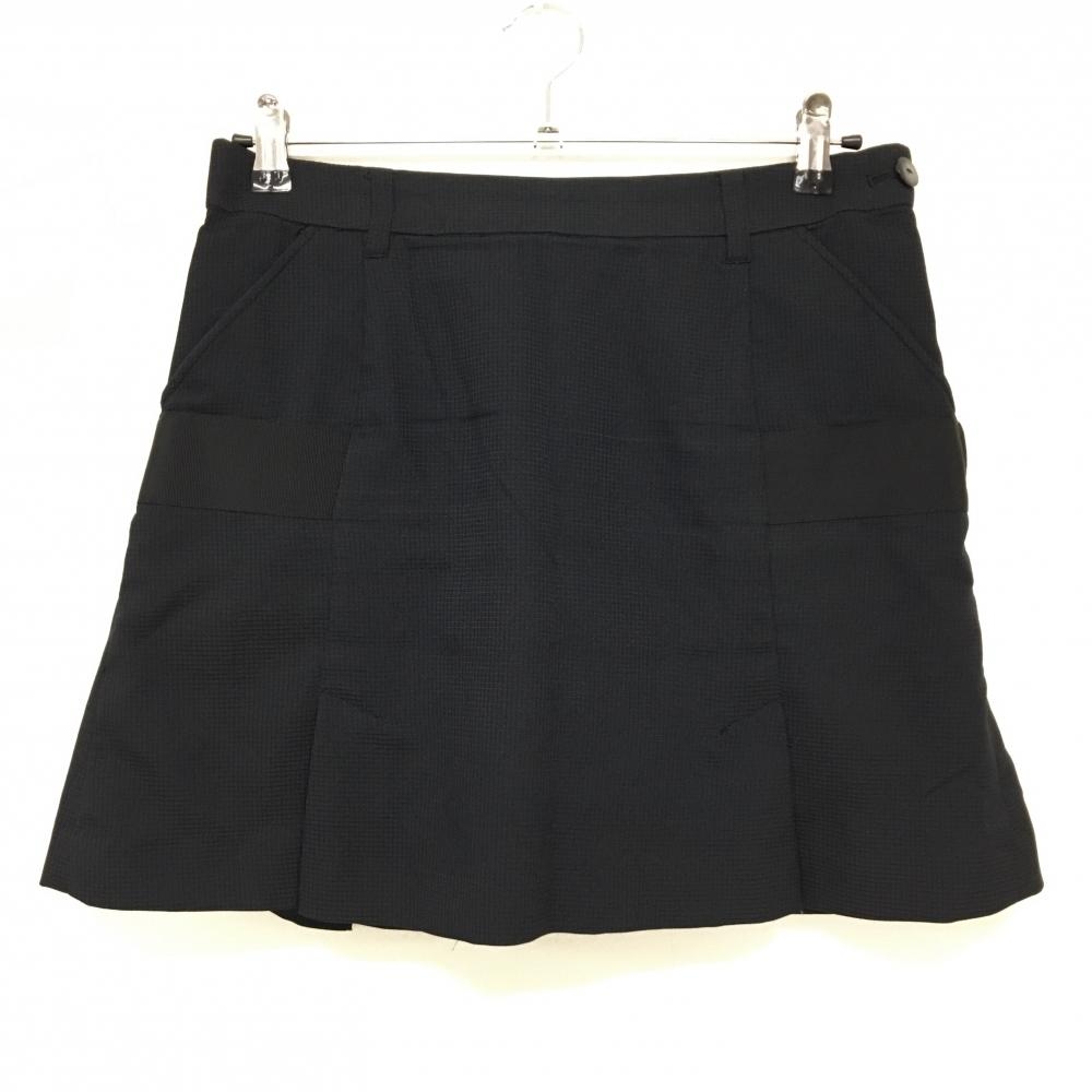 【美品】コルウィン スカート 黒 格子織生地 内側インナーパンツ  レディース 11 ゴルフウェア Kolwin