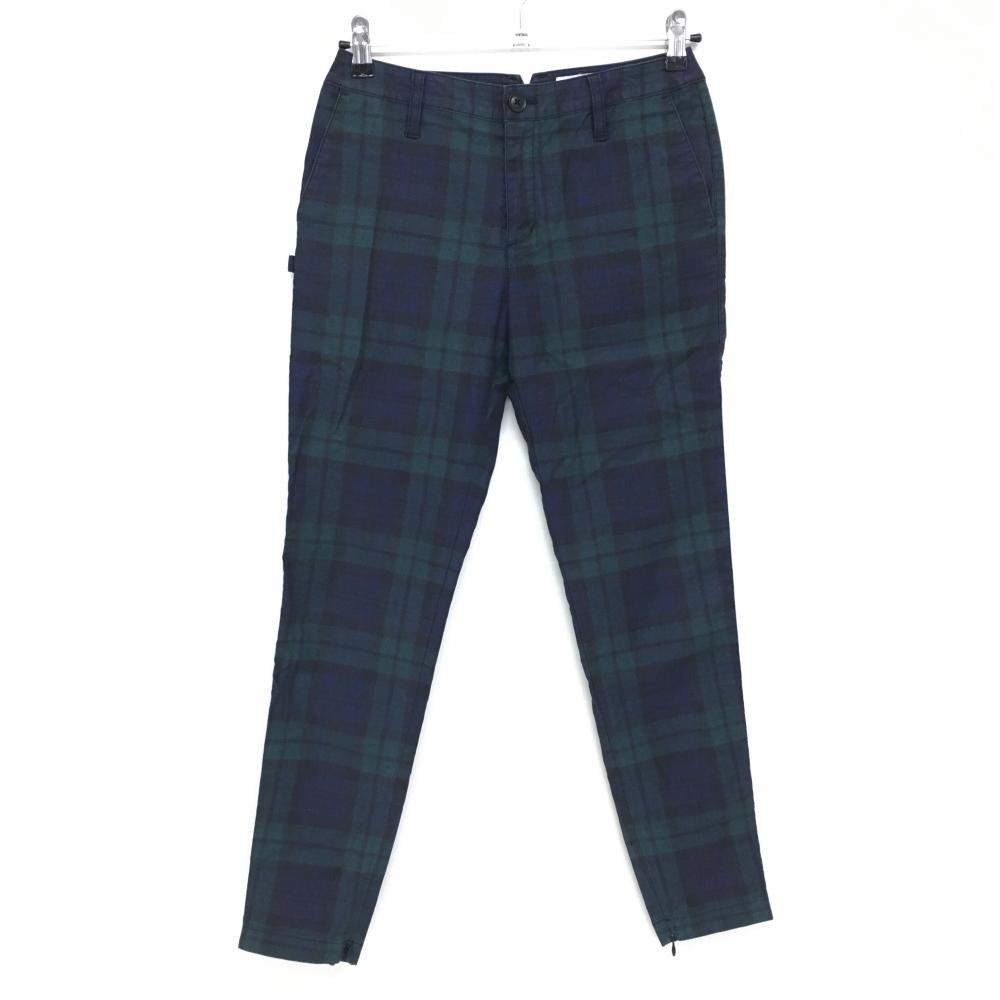 セントアンドリュース パンツ ネイビー×グリーン チェック 裾ジップ レディース S ゴルフウェア St ANDREWS