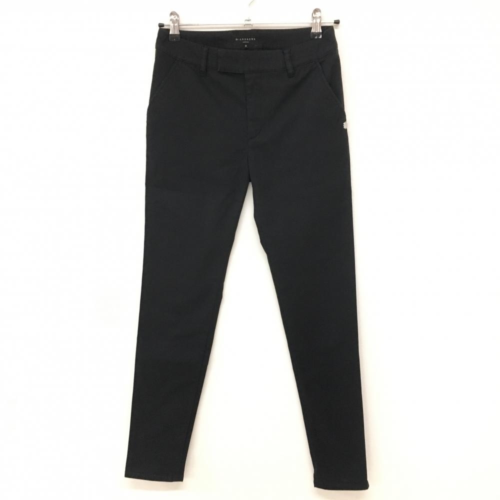【美品】セントアンドリュース パンツ 黒 地模様 ストレッチ レディース S ゴルフウェア St ANDREWS