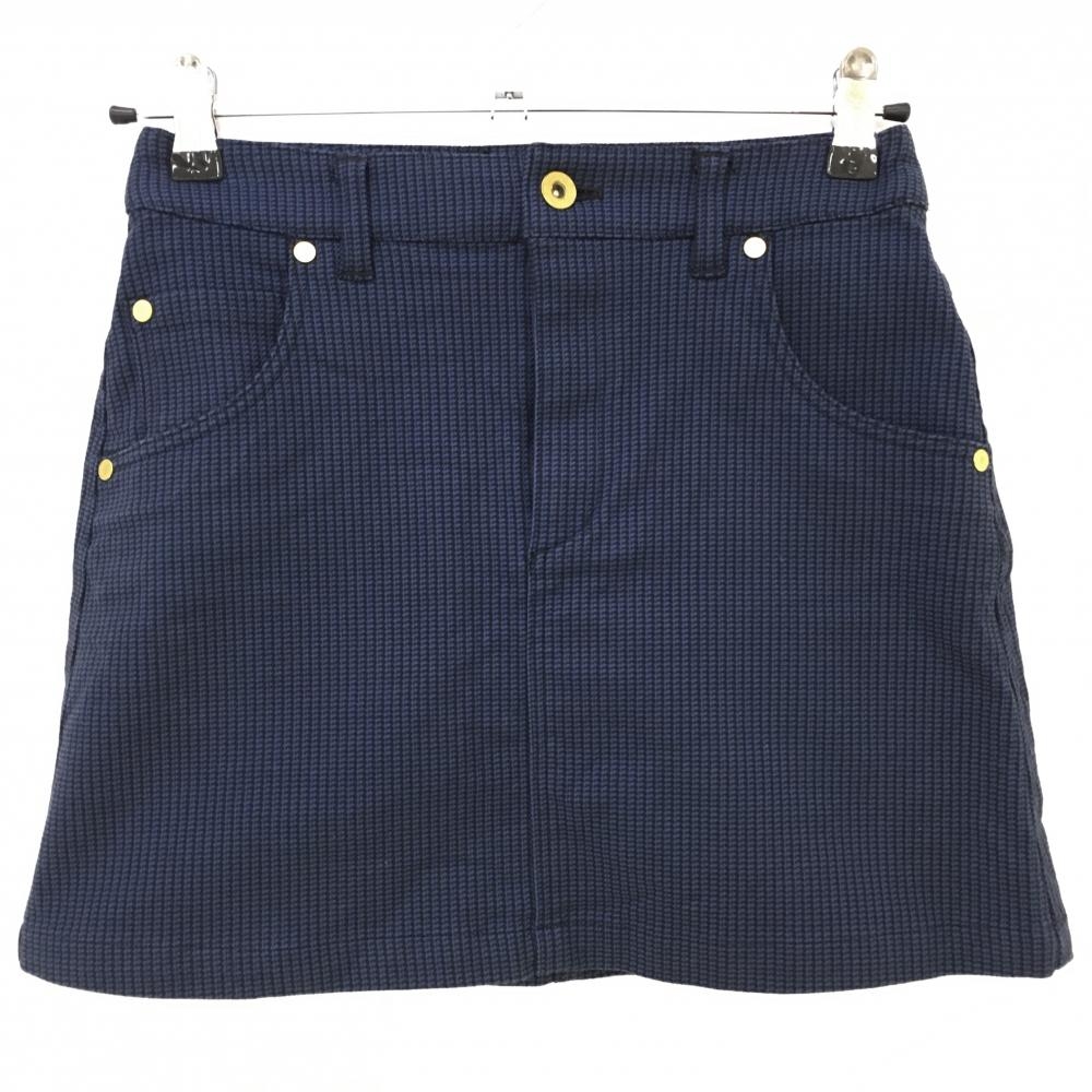 【超美品】セントアンドリュース スカート ネイビー 織生地 コットン混  レディース SS ゴルフウェア St ANDREWS