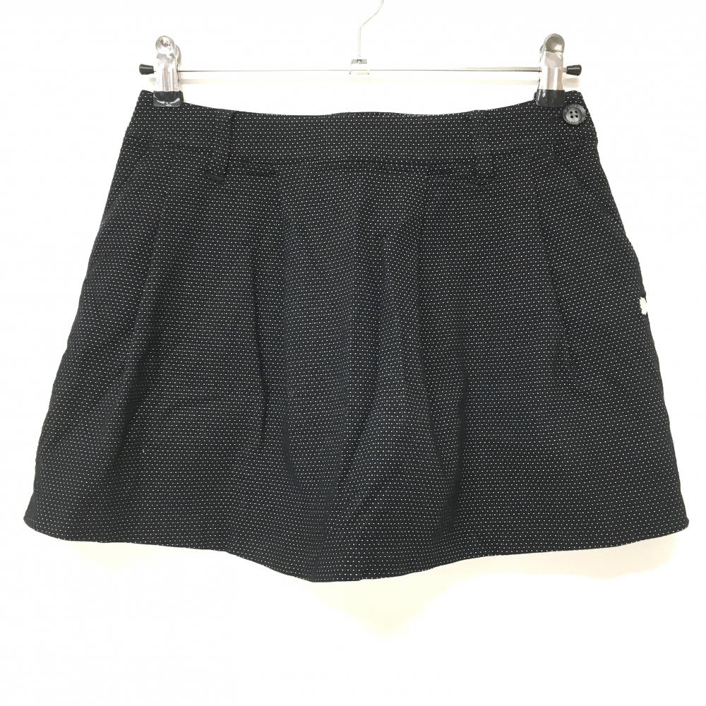 【超美品】セントアンドリュース スカート 黒×白 織生地 裏地付 レディース S ゴルフウェア St ANDREWS