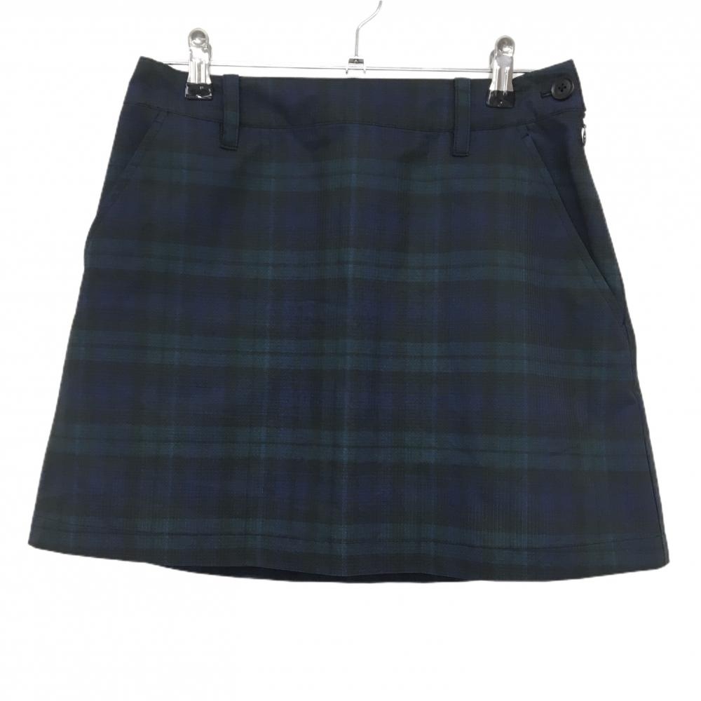 セントアンドリュース スカート ネイビー×グリーン チェック レディース S ゴルフウェア St ANDREWS