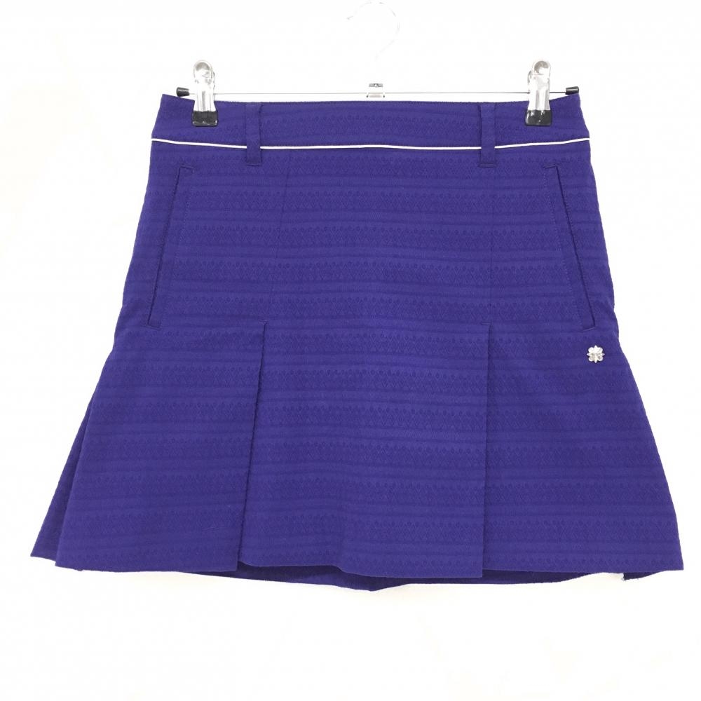 【超美品】セントアンドリュース スカート ブルー 総柄織生地 ストレッチ レディース M ゴルフウェア 2023年モデル St ANDREWS
