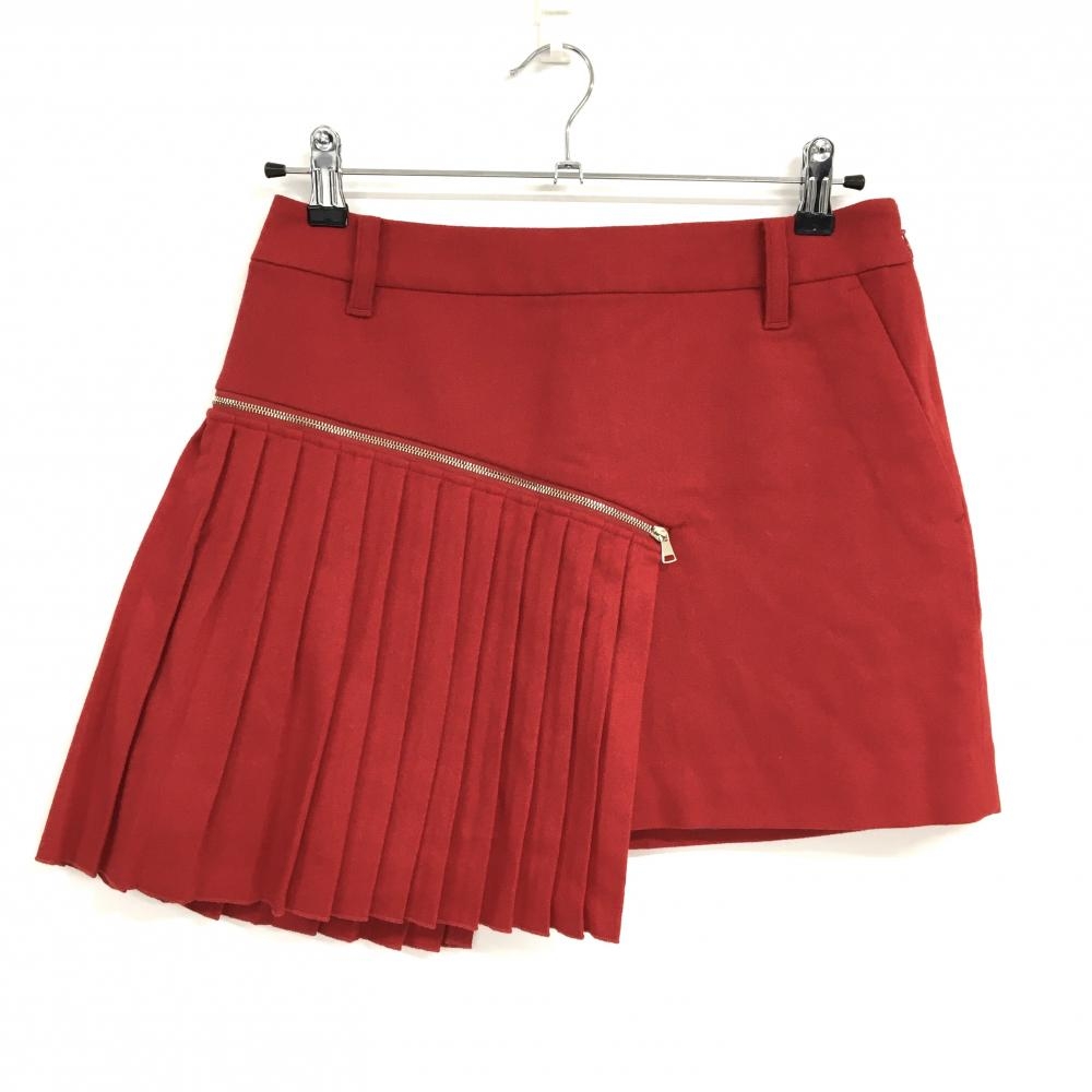 【超美品】セントアンドリュース 2WAYスカート レッド プリーツ着脱可 ウール混内側インナーパンツ  レディース M ゴルフウェア St ANDREWS