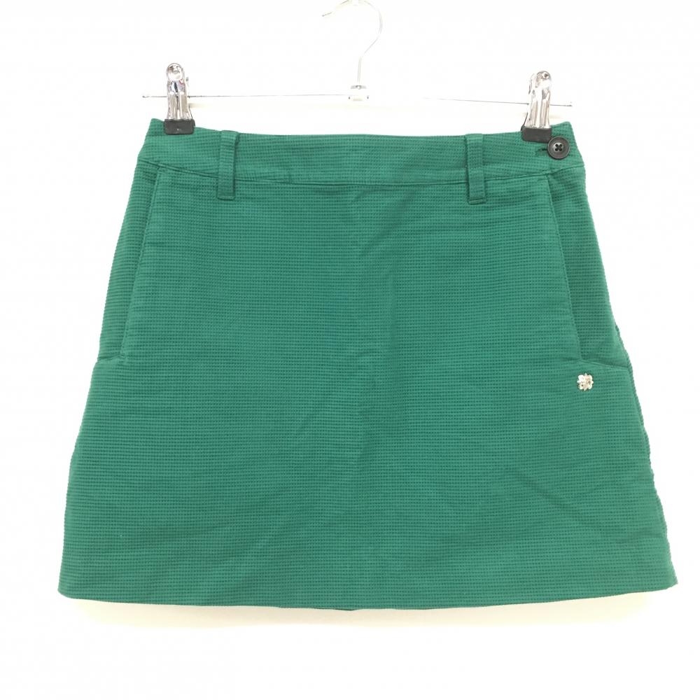 セントアンドリュース スカート グリーン コーデュロイ風生地 立体ロゴ  レディース S ゴルフウェア St ANDREWS