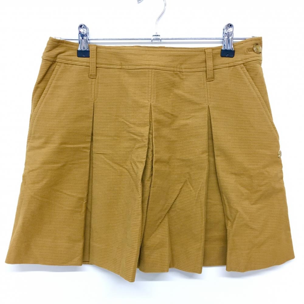 【美品】セントアンドリュース スカート ブラウン系 地模様 フロントボックスプリーツ レディース M ゴルフウェア サンプル品 St ANDREWS