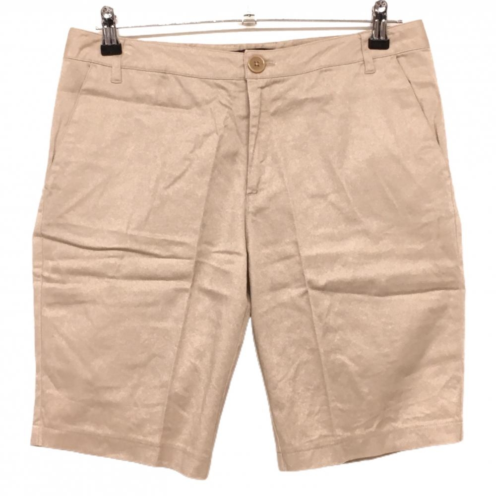 【超美品】デルソル ハーフパンツ ベージュ ストレッチ シンプル レディース L ゴルフウェア DELSOL