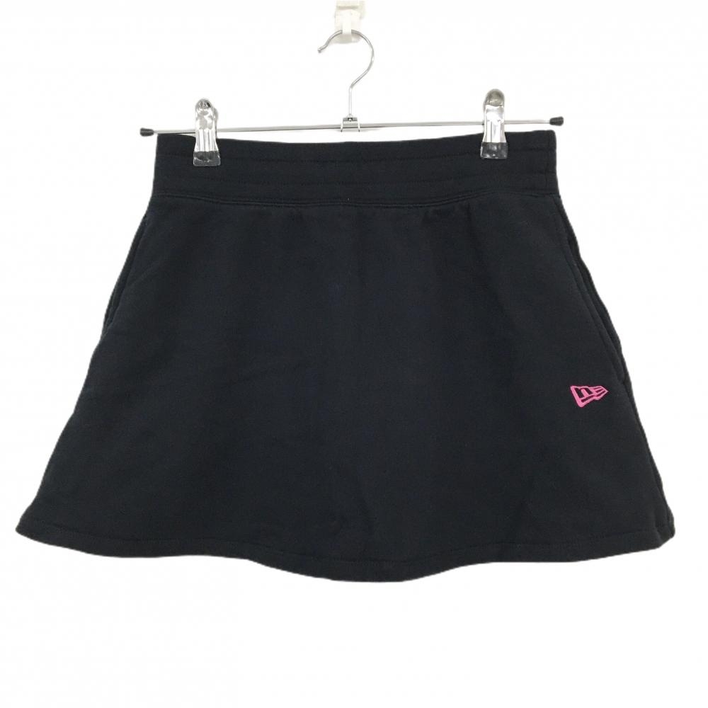 【超美品】ニューエラ スカート 黒 スウェット生地 ストレッチ コットン100％ レディース SMALL ゴルフウェア New Era