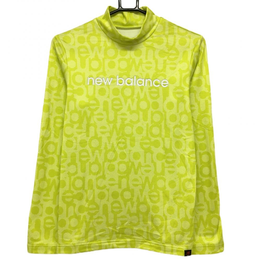 【超美品】ニューバランスゴルフ 長袖ハイネックシャツ ライトグリーン×白   レディース 2(L) ゴルフウェア 2022年モデル New Balance 画像