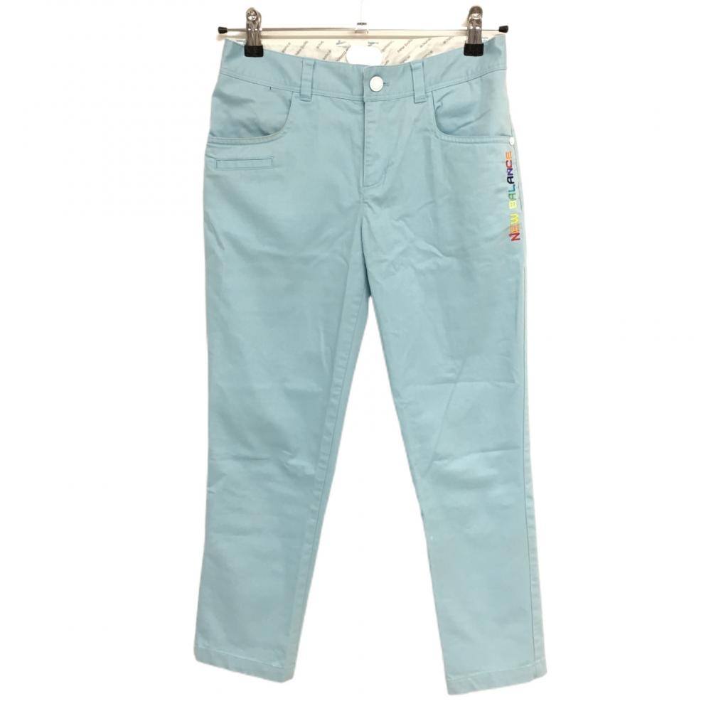 ニューバランス 七分丈パンツ ライトブルー ロゴ刺しゅう レディース 0(S) ゴルフウェア New Balance