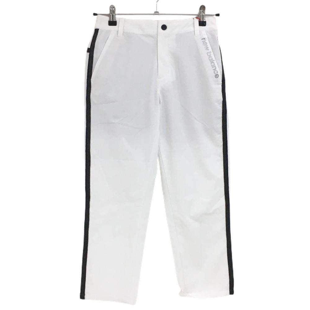 【新品】ニューバランス パンツ 白 サイドラメ入りライン テーパード レディース 00(XS) ゴルフウェア 2022年モデル New Balance
