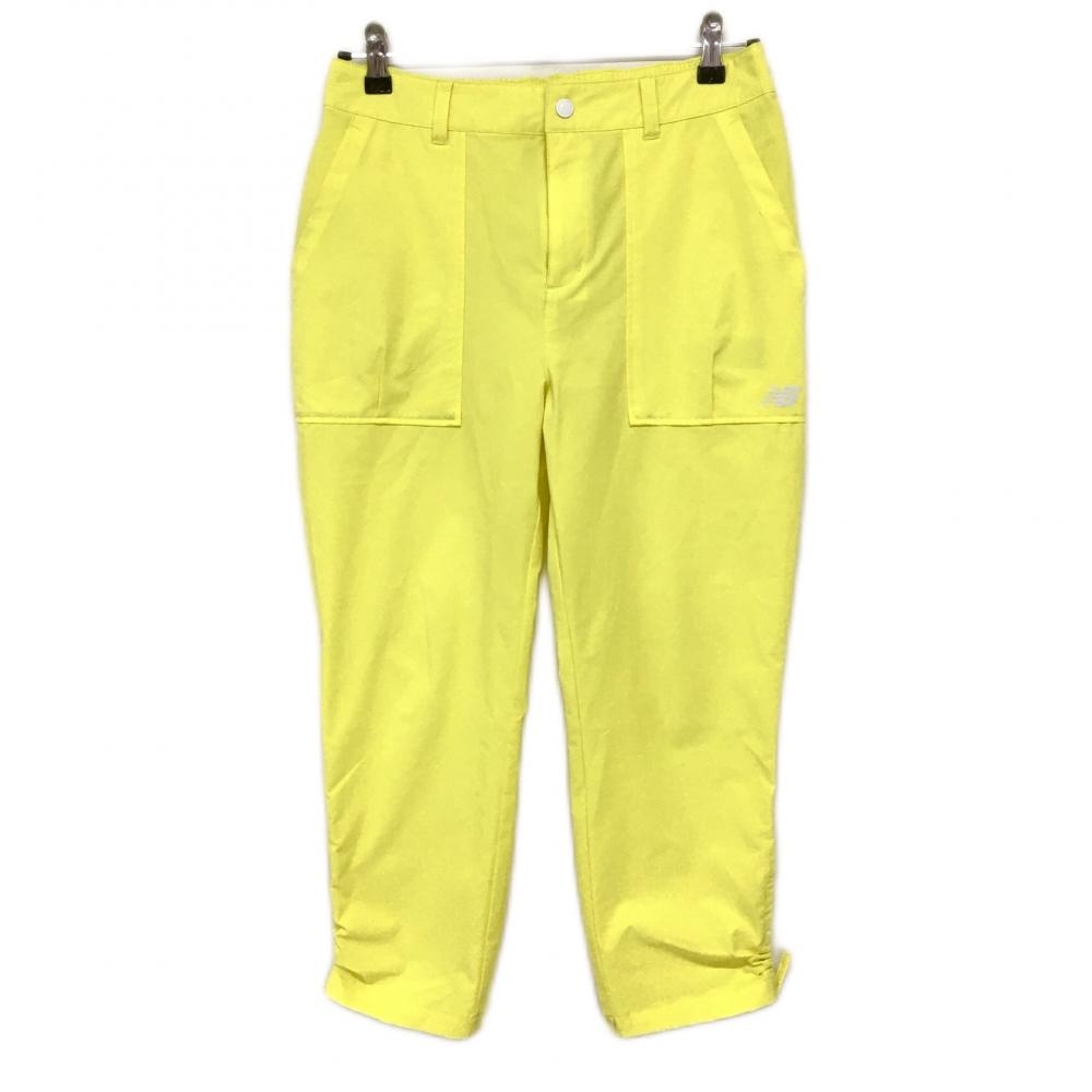 ニューバランス 七分丈パンツ イエロー 格子織生地 ストレッチ レディース 1(M) ゴルフウェア New Balance