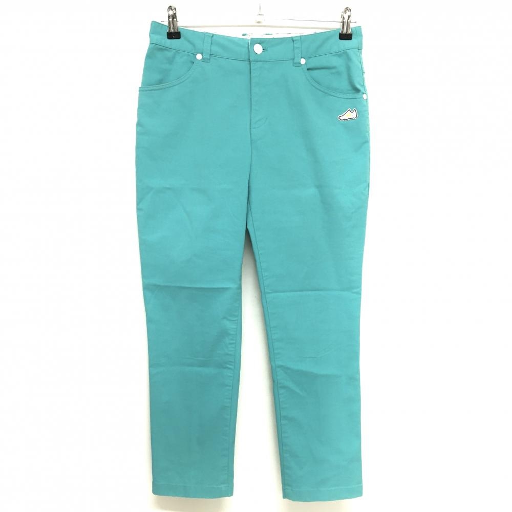 ニューバランスゴルフ パンツ ブルーグリーン スニーカーワッペン レディース 1(M) ゴルフウェア New Balance