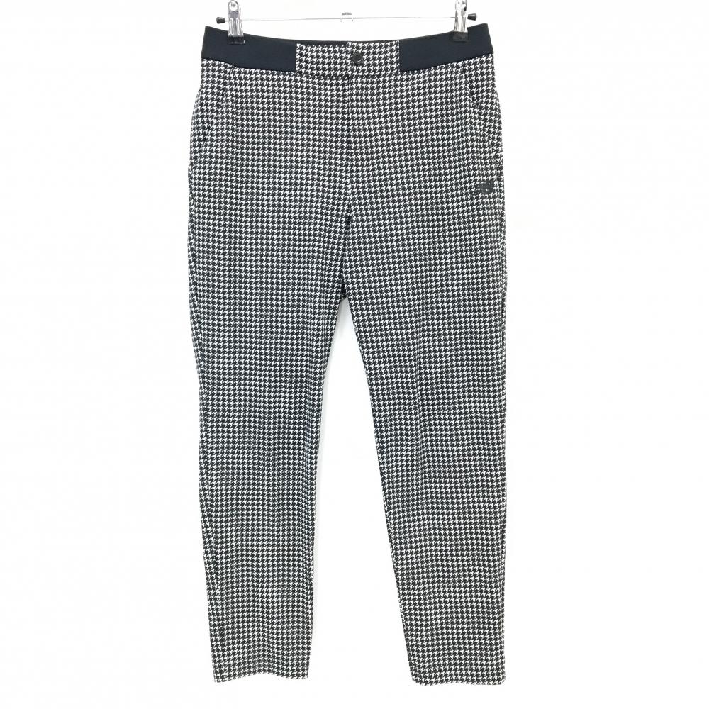 【超美品】ニューバランスゴルフ パンツ 黒×白 千鳥格子 ウエストゴム レディース 1(M) ゴルフウェア 2025年モデル New Balance