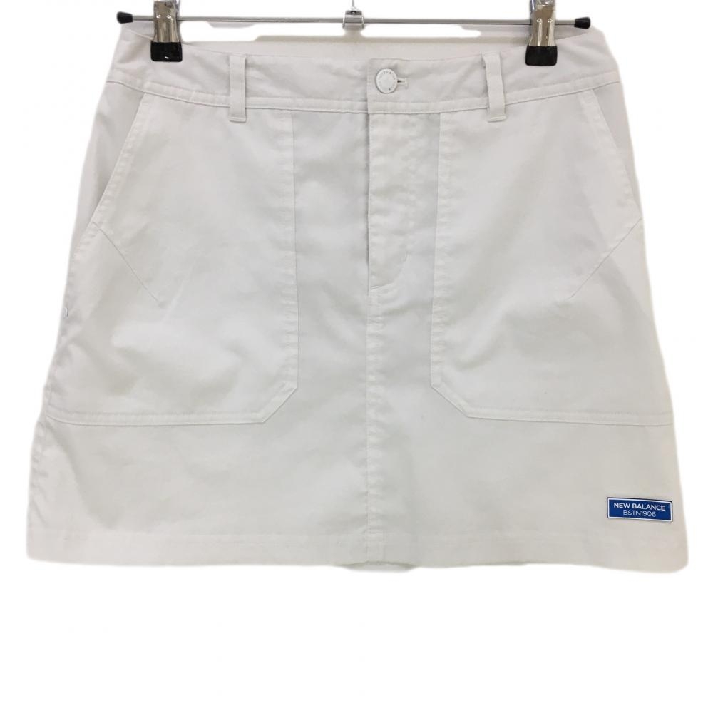ニューバランス スカート 白 ポケット汚れ、金具はげ レディース 1(M) ゴルフウェア New Balance