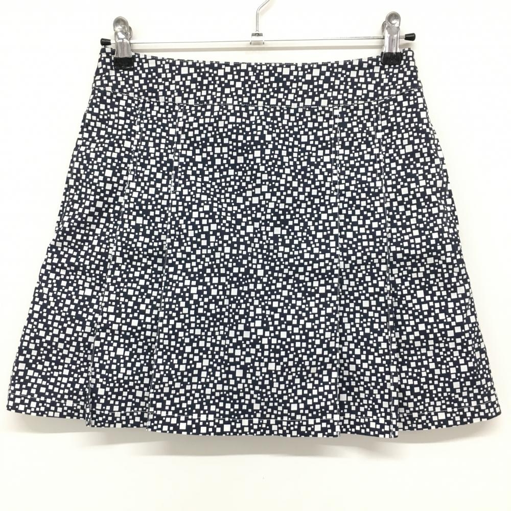 ニューバランスゴルフ スカート ネイビー×白 ブロック柄 内側インナーパンツ レディース 1(M) ゴルフウェア New Balance