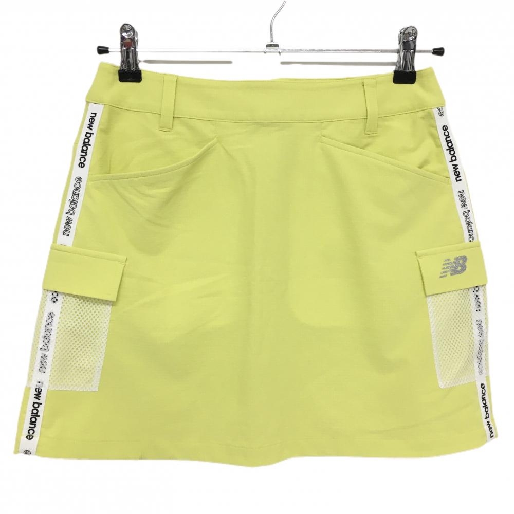 ニューバランスゴルフ スカート イエロー×白 複数ポケット レディース 0(S) ゴルフウェア New Balance