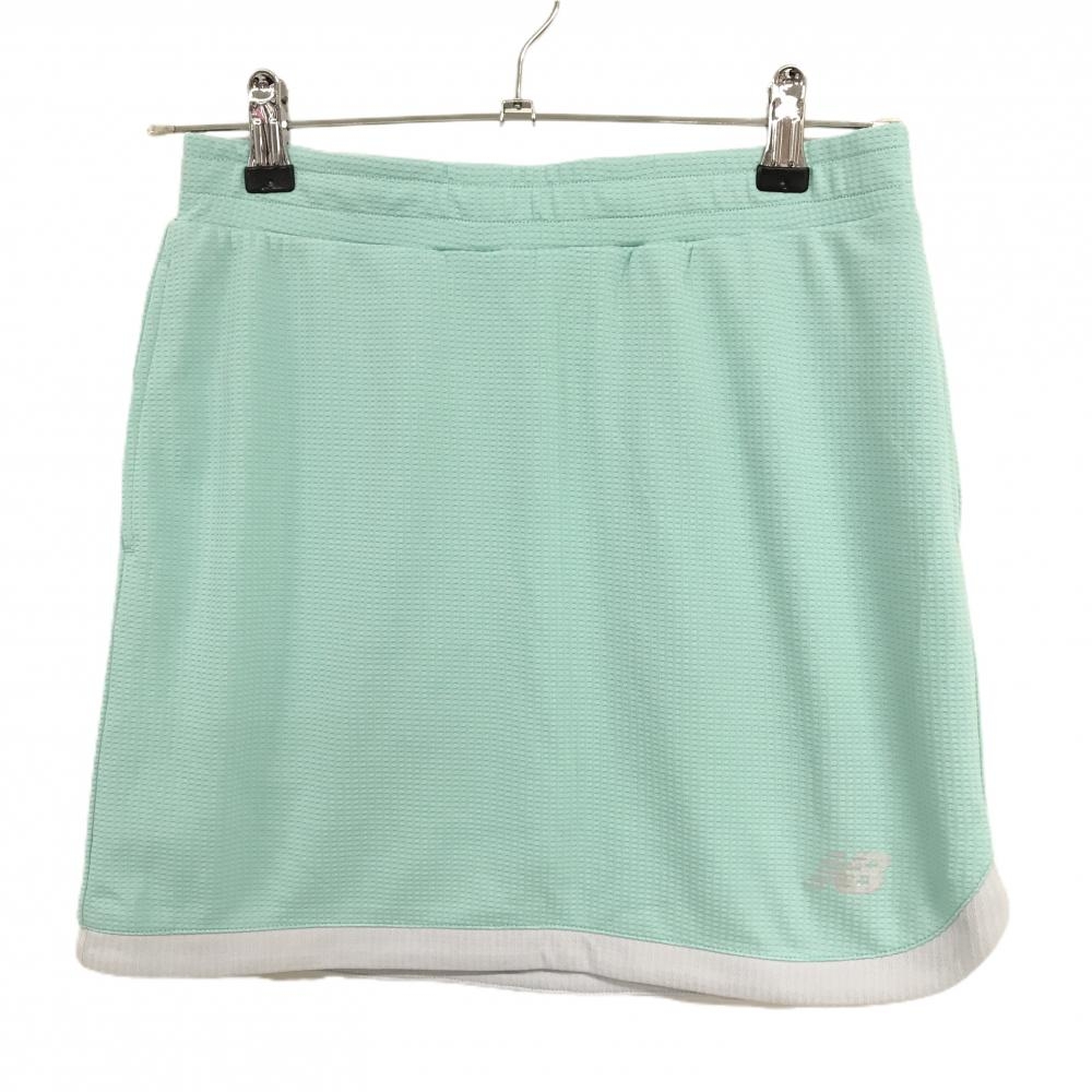 【美品】ニューバランスゴルフ スカート ブルーグリーン系 ワッフル生地風  レディース 1(M) ゴルフウェア 2023年モデル New Balance