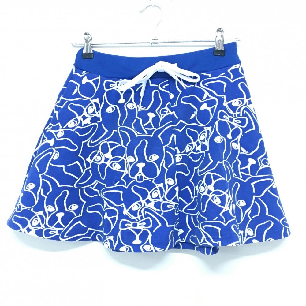 ニューバランスゴルフ スカート ブルー×白 総柄 レディース 1(M) ゴルフウェア New Balance