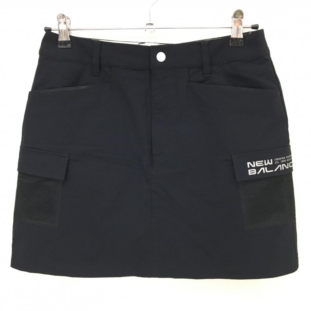 【美品】ニューバランスゴルフ カーゴスカート 黒 ストレッチ レディース 1(M) ゴルフウェア New Balance