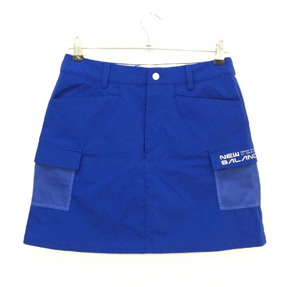 【超美品】ニューバランスゴルフ カーゴスカート ブルー ストレッチ  レディース 1(M) ゴルフウェア New Balance