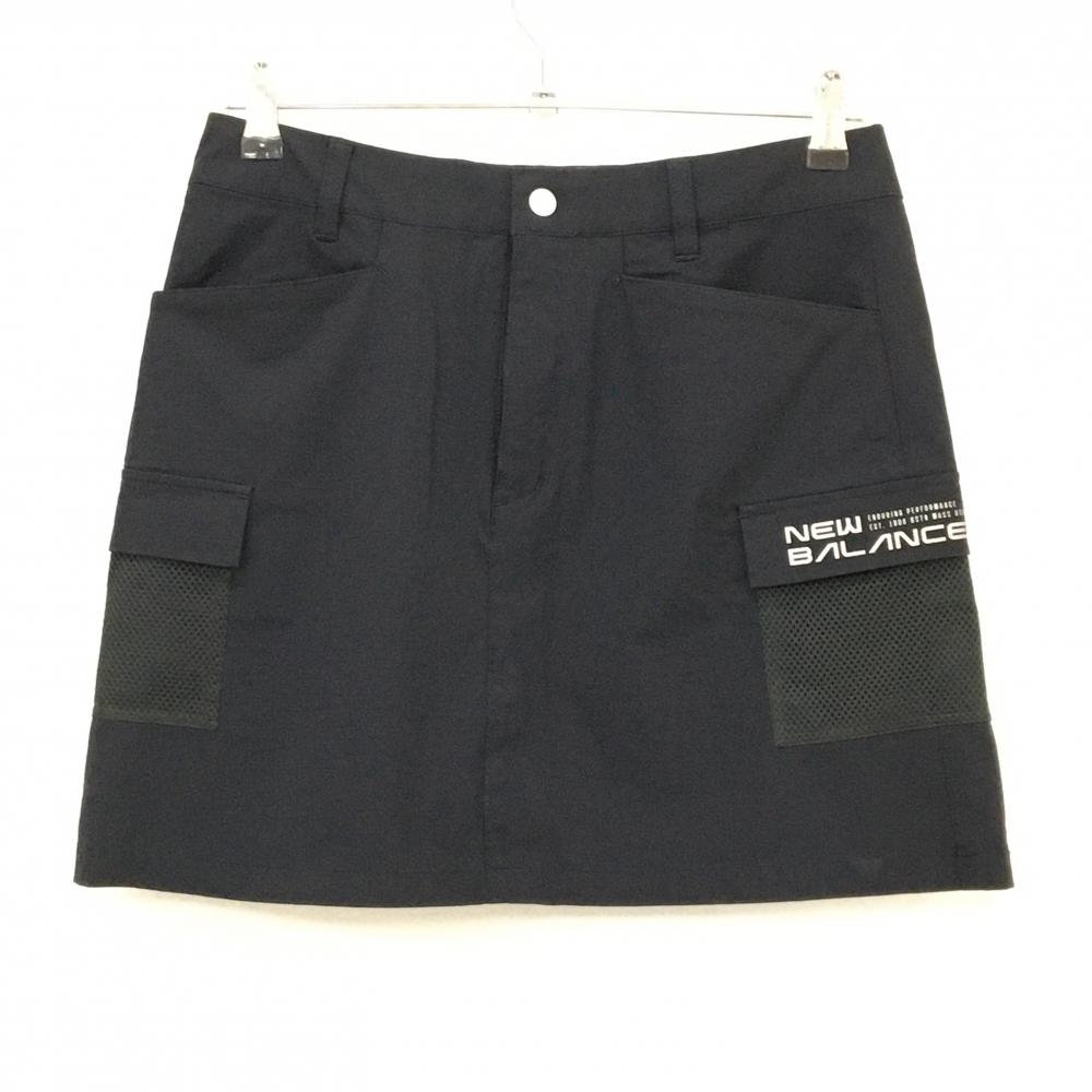 【超美品】ニューバランスゴルフ カーゴスカート 黒 ストレッチ  レディース 1(M) ゴルフウェア New Balance