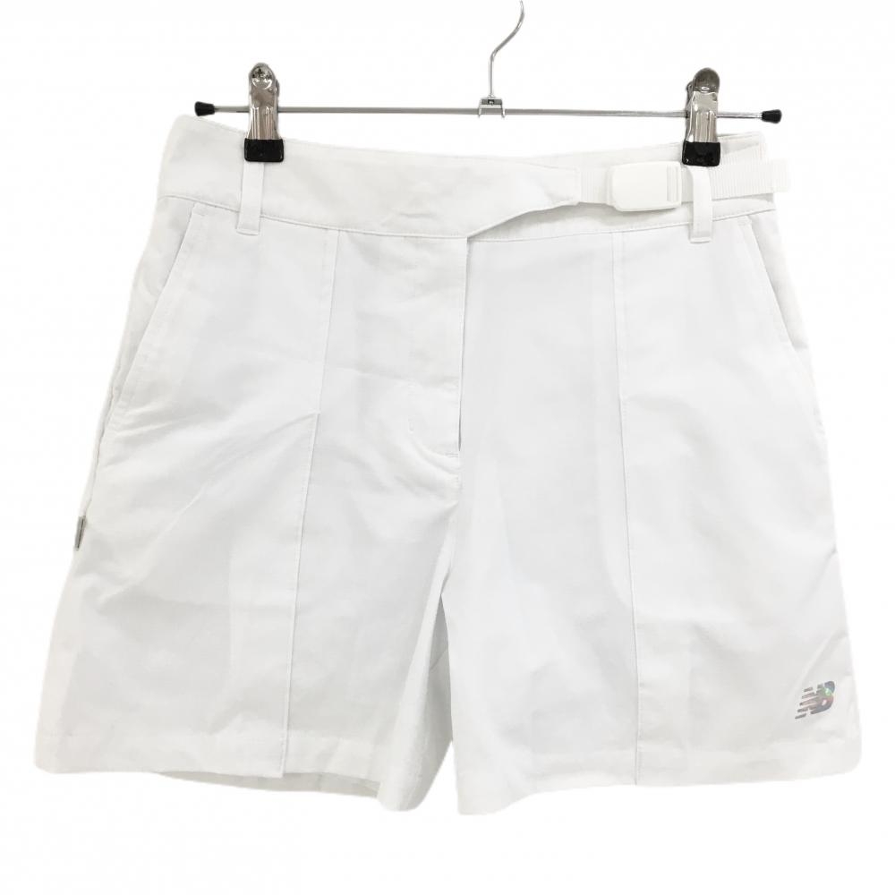 【超美品】ニューバランスゴルフ キュロットスカート 白 裏地メッシュ レディース 0(S) ゴルフウェア New Balance