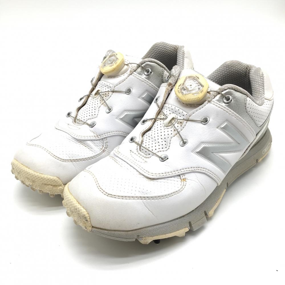 ニューバランス ゴルフシューズ 白×グレー WGB574 BOA  レディース 23.5 ゴルフウェア New Balance