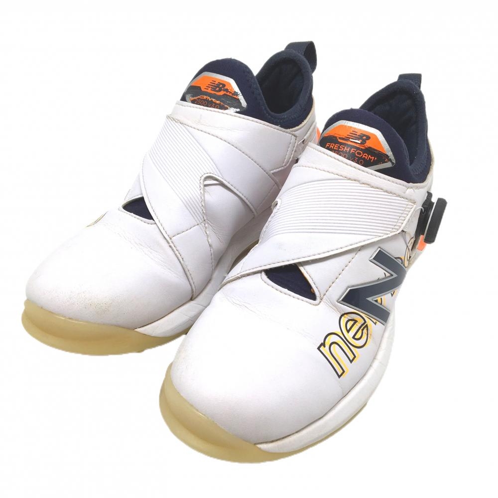 ニューバランス ゴルフシューズ 白×ネイビー UGB2500O ダイヤル式 レディース 23.0 ゴルフウェア New Balance