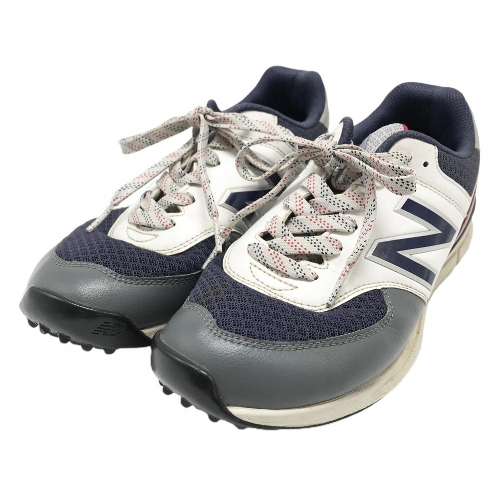 ニューバランス ゴルフシューズ ネイビー×白×レッド UGS574TR スパイクレス トリコロール レディース 24.5 ゴルフウェア New Balance