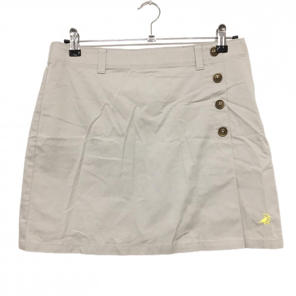 【超美品】パラディーゾ スカート ライトベージュ ボタン 内側インナーパンツ レディース L ゴルフウェア Paradiso