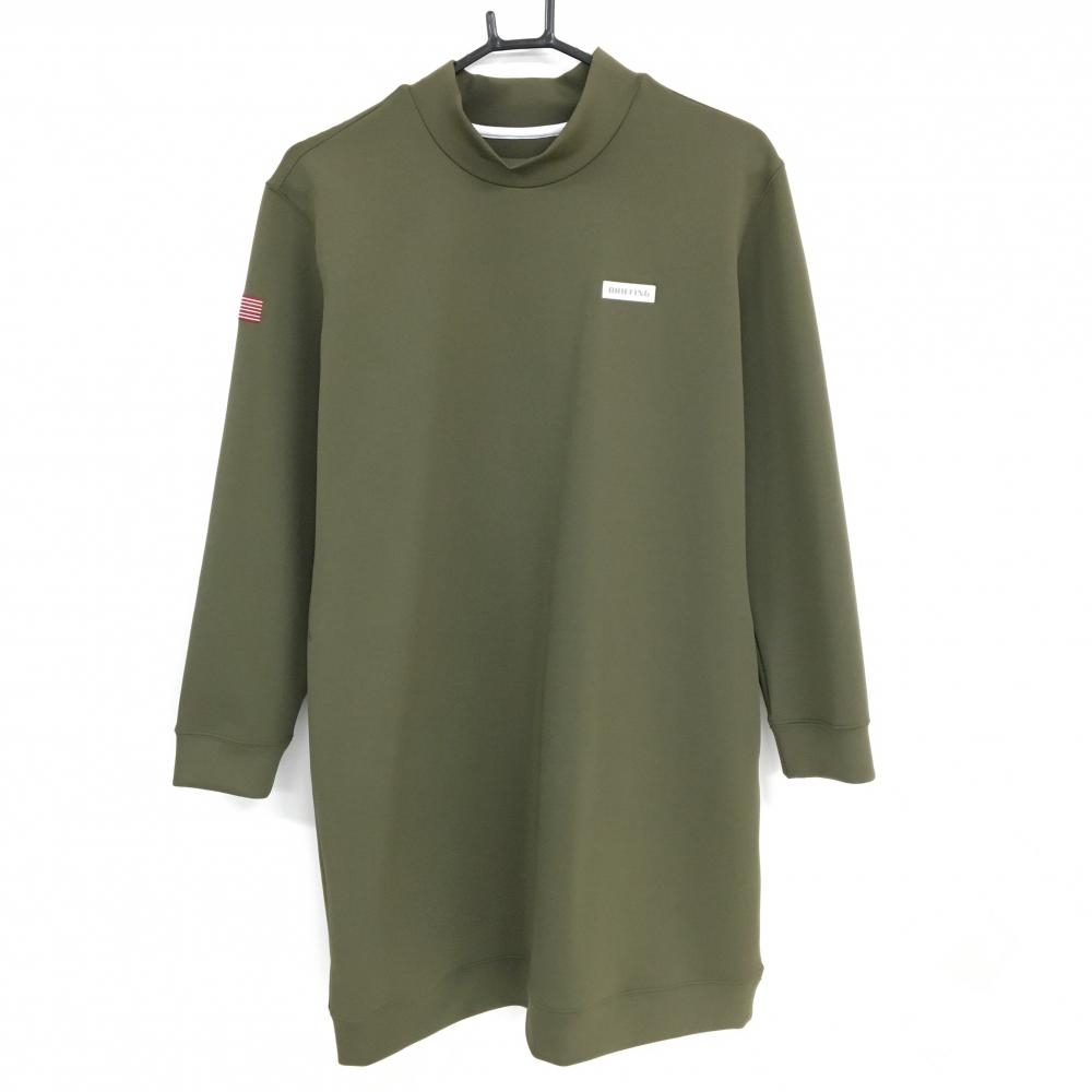 【新品】ブリーフィング ハイネックワンピース カーキ 背面立体ロゴ  レディース L ゴルフウェア BRIEFING