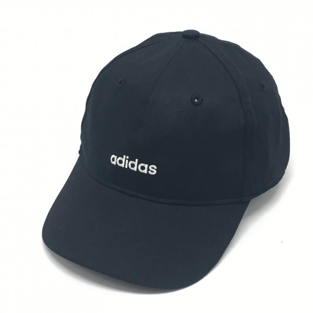 アディダス キャップ 黒×白 ロゴ刺しゅう  OSFC(51-54㎝)   ゴルフウェア adidas
