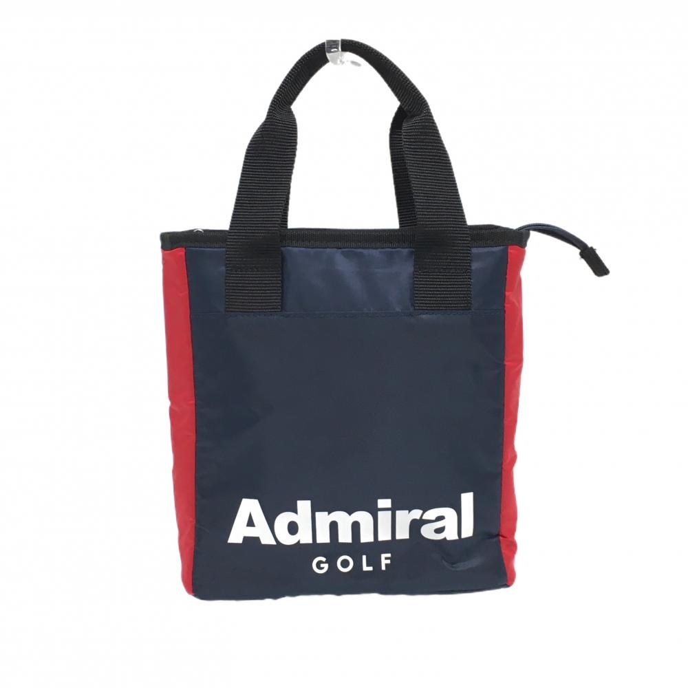 【超美品】アドミラル 保冷カートバッグ ネイビー×レッド ロゴ白 ゴルフ Admiral