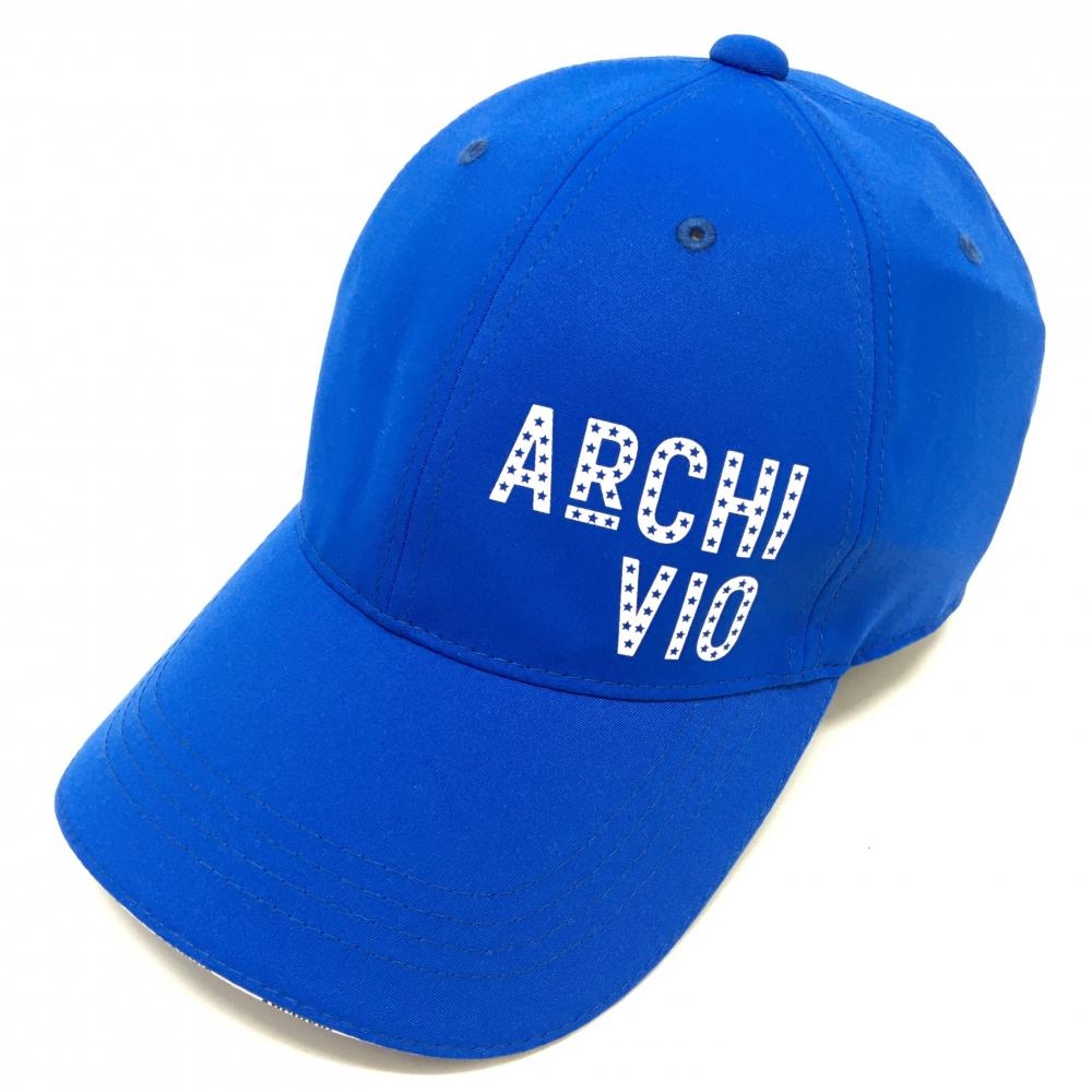 【新品】アルチビオ キャップ ブルー×白 防水加工 ロゴ 00   ゴルフウェア 2024年モデル archivio