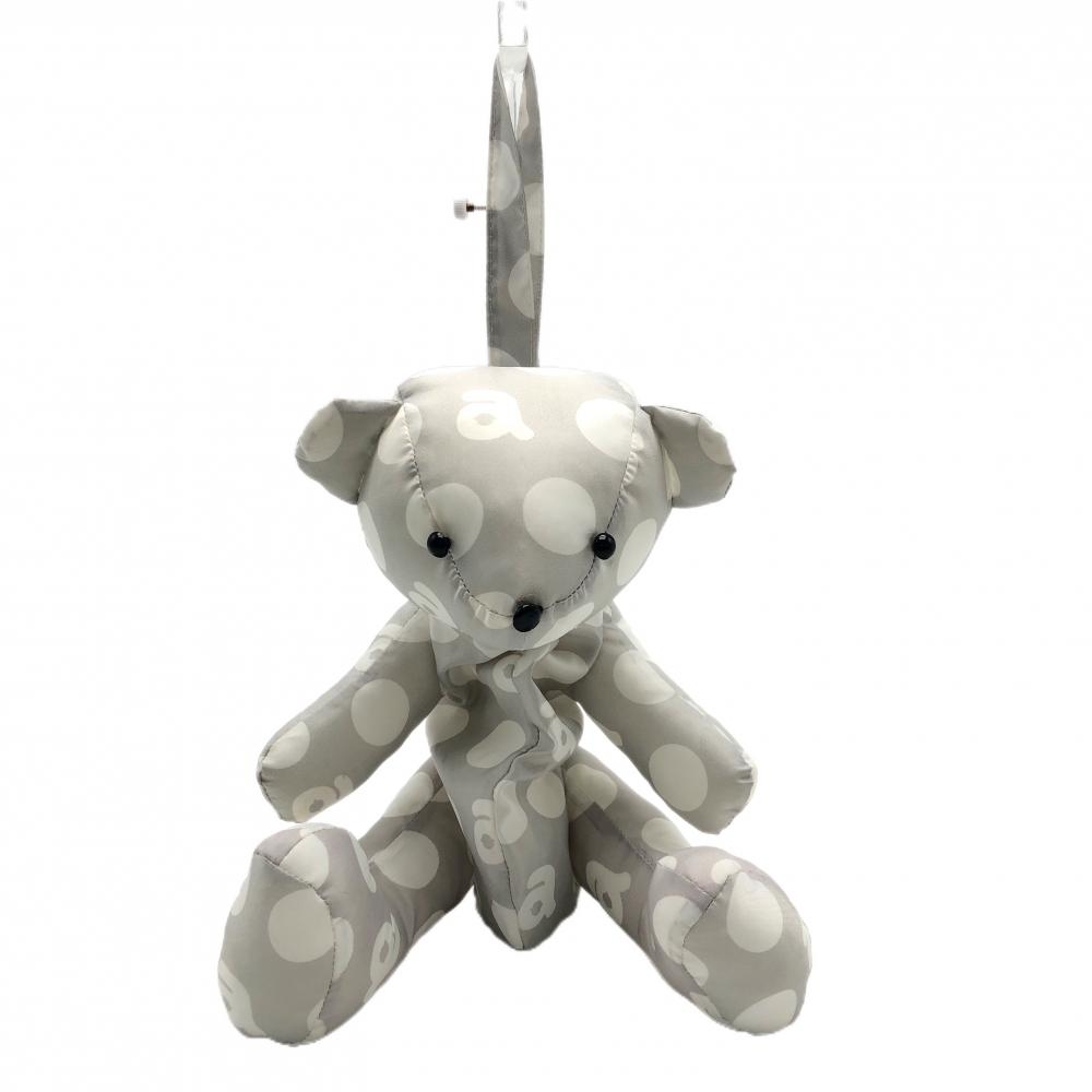 【美品】アルチビオ ぬいぐるみポーチ グレー×白 クマ 小物入れゴルフ archivio