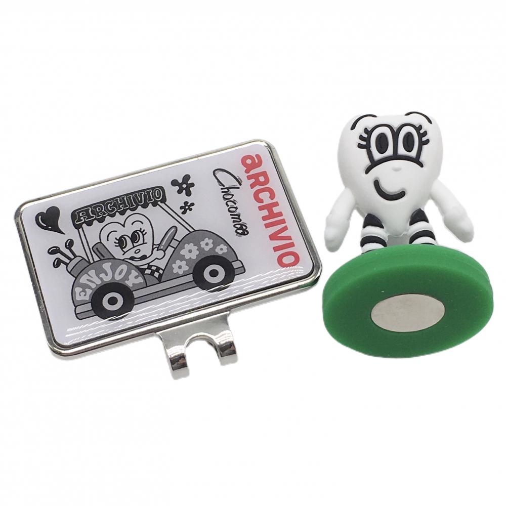 【新品】アルチビオ×Chocomoo 3Dマーカー 白×グリーン チョコムー コラボ ゴルフ 2024年モデル archivio