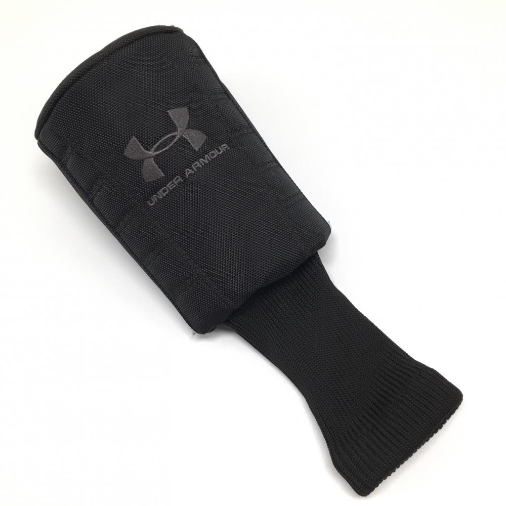 【超美品】アンダーアーマー ヘッドカバー(DR) 黒 ドライバー ロゴ刺しゅう ゴルフ UNDER ARMOUR
