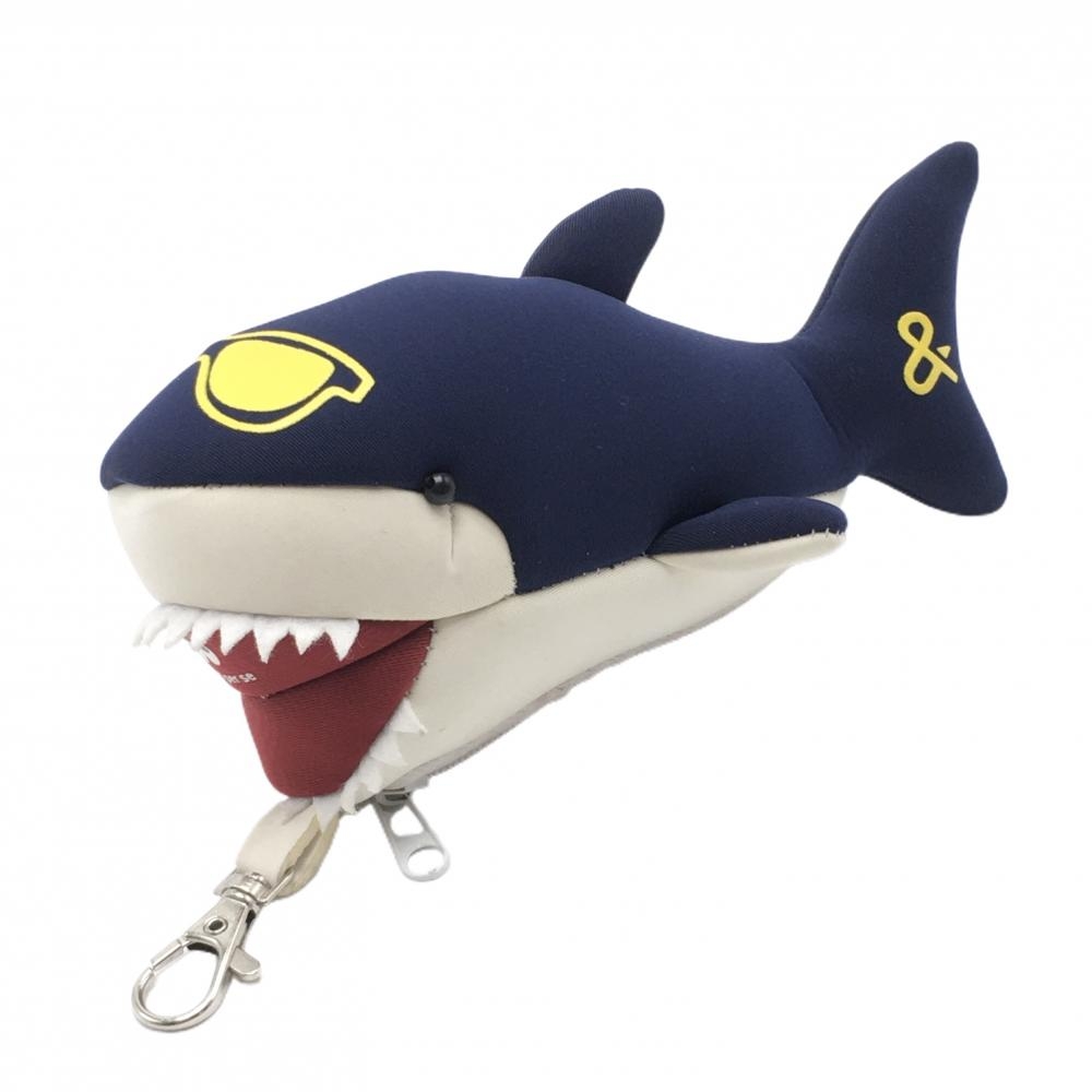 【美品】アンパスィ ゴルフケース ネイビー×白 サメ ボールポーチ ゴルフ and per se