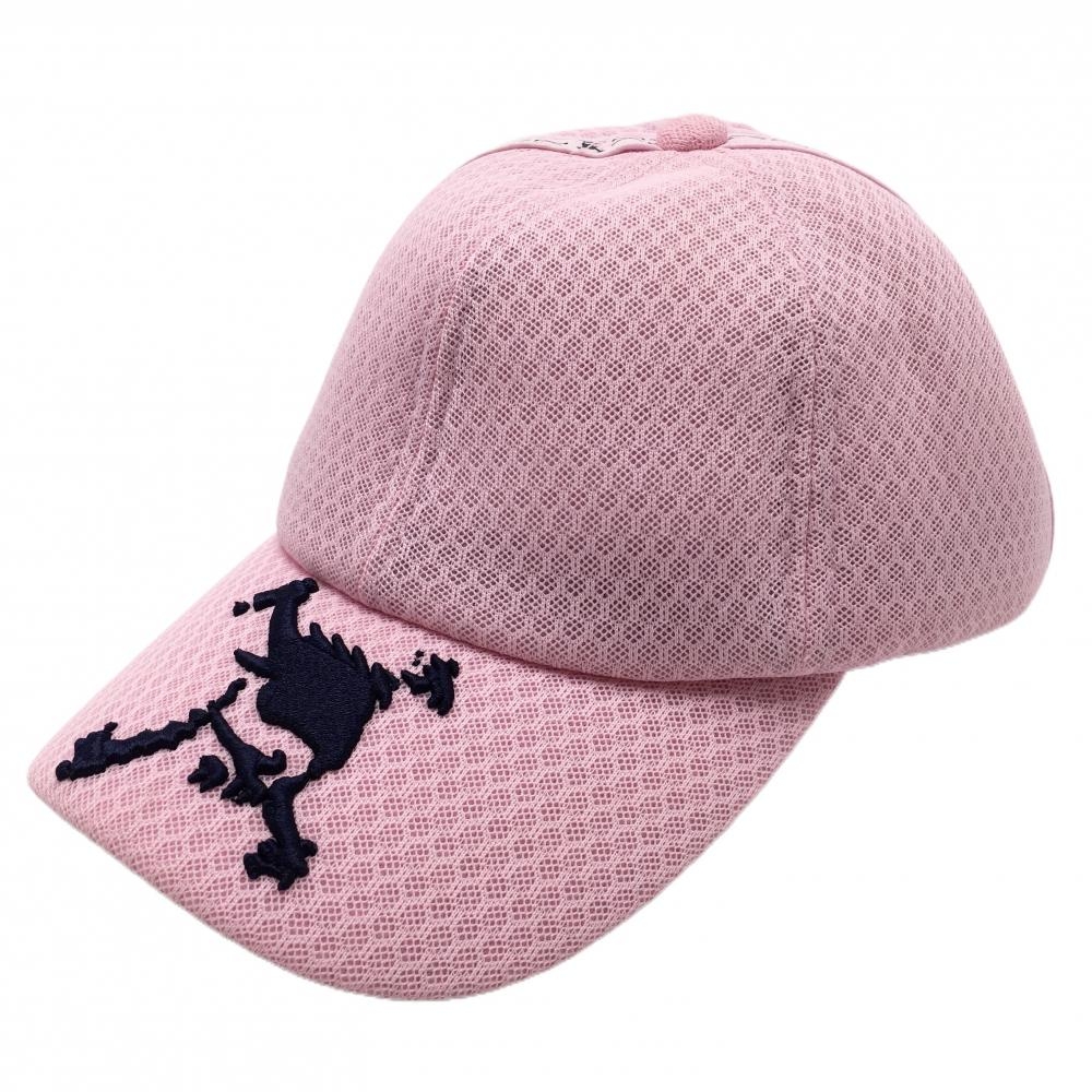 【超美品】オークリー キャップ ピンク×ダークネイビー メッシュ調 スカル刺しゅう  ゴルフウェア Oakley